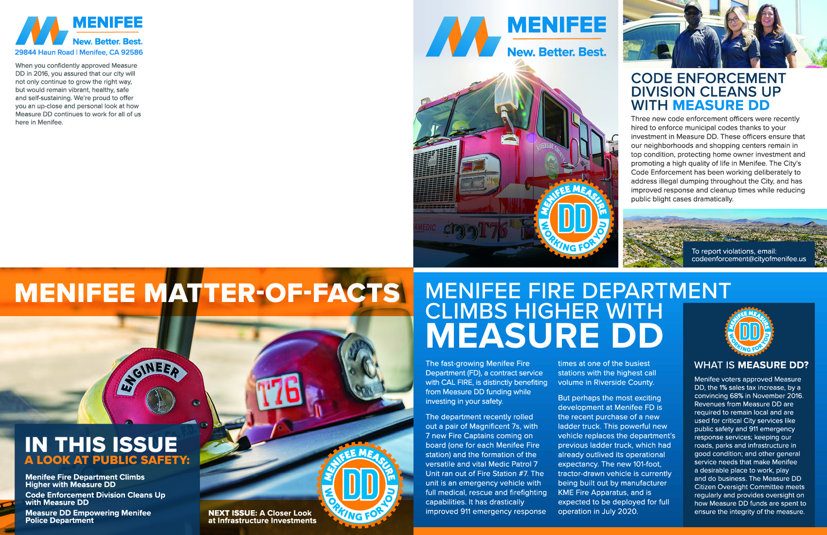 Menifee Measure DD Newsletter Winter 2019