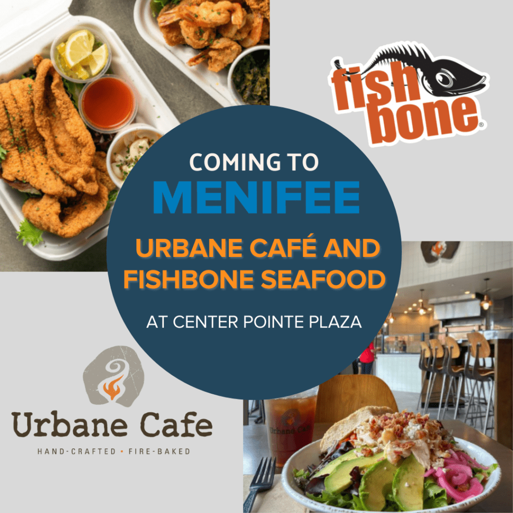 Coming to Menifee: Urbane Café and Fishbone Seafood at Center Pointe Plaza