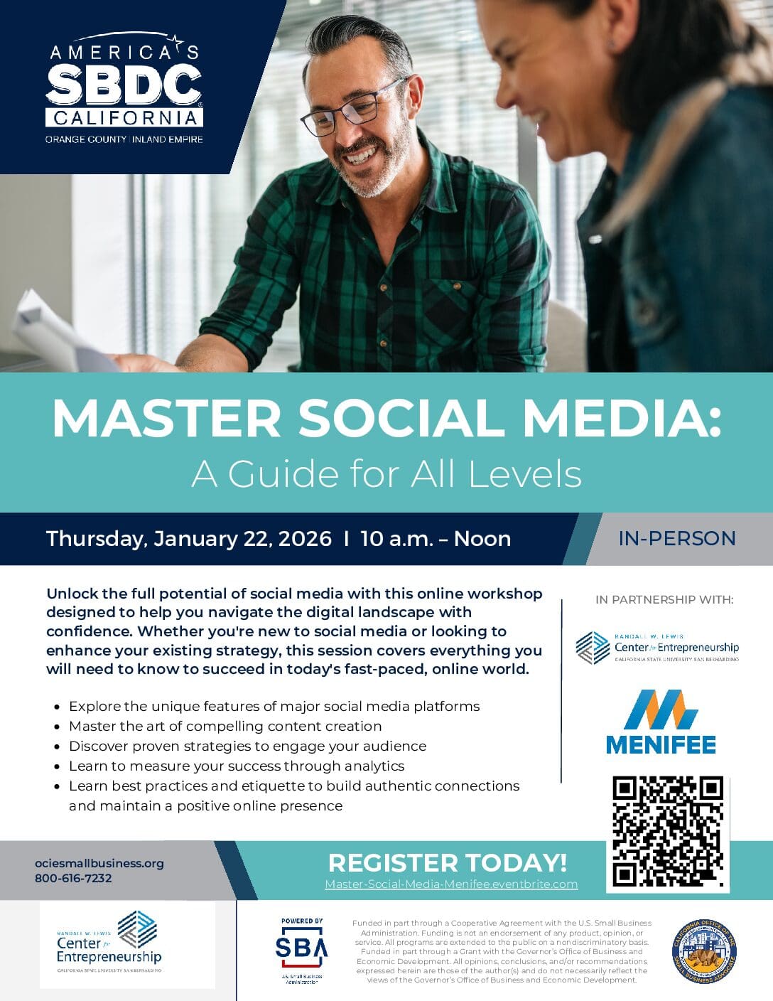 SBDC Master Social Media (Brochure) - Menifee, California